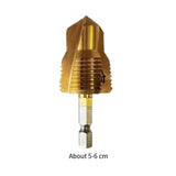 Maxbell Water Pipe Repair Reamer Drill Quick Change Accessory Replace Expansion Tool 6 Points 25 Tubes Gold