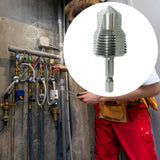 Maxbell Water Pipe Repair Reamer Drill Quick Change Accessory Replace Expansion Tool 6 Points 25 Tubes Silvery
