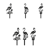 Maxbell Silhouette Yard Gift Landscape Animal Black Flamingo Decorative Garden Stake Left