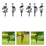 Maxbell Silhouette Yard Gift Landscape Animal Black Flamingo Decorative Garden Stake Left