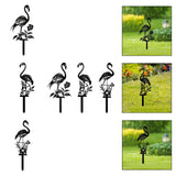 Maxbell Silhouette Yard Gift Landscape Animal Black Flamingo Decorative Garden Stake Left
