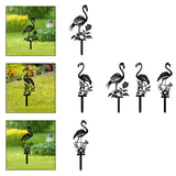 Maxbell Silhouette Yard Gift Landscape Animal Black Flamingo Decorative Garden Stake Left