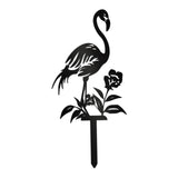Maxbell Silhouette Yard Gift Landscape Animal Black Flamingo Decorative Garden Stake Left