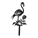Maxbell Silhouette Yard Gift Landscape Animal Black Flamingo Decorative Garden Stake Left