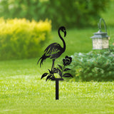 Maxbell Silhouette Yard Gift Landscape Animal Black Flamingo Decorative Garden Stake Left