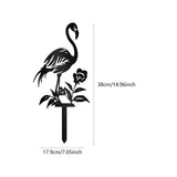 Maxbell Silhouette Yard Gift Landscape Animal Black Flamingo Decorative Garden Stake Left