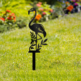 Maxbell Silhouette Yard Gift Landscape Animal Black Flamingo Decorative Garden Stake Middle