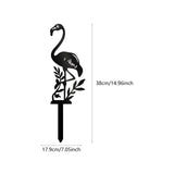 Maxbell Silhouette Yard Gift Landscape Animal Black Flamingo Decorative Garden Stake Middle