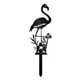 Maxbell Silhouette Yard Gift Landscape Animal Black Flamingo Decorative Garden Stake Right