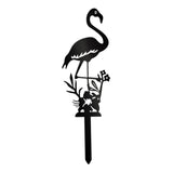 Maxbell Silhouette Yard Gift Landscape Animal Black Flamingo Decorative Garden Stake Right