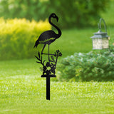 Maxbell Silhouette Yard Gift Landscape Animal Black Flamingo Decorative Garden Stake Right