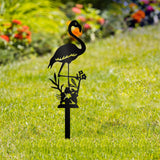 Maxbell Silhouette Yard Gift Landscape Animal Black Flamingo Decorative Garden Stake Right