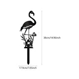 Maxbell Silhouette Yard Gift Landscape Animal Black Flamingo Decorative Garden Stake Right
