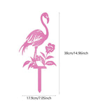 Maxbell Flamingo Pink Decor Garden Stake Outdoor Animal Decor Spring Silhouette Yard Left