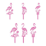 Maxbell Flamingo Pink Decor Garden Stake Outdoor Animal Decor Spring Silhouette Yard Left