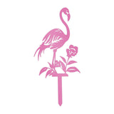 Maxbell Flamingo Pink Decor Garden Stake Outdoor Animal Decor Spring Silhouette Yard Left