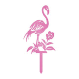 Maxbell Flamingo Pink Decor Garden Stake Outdoor Animal Decor Spring Silhouette Yard Left