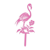 Maxbell Flamingo Pink Decor Garden Stake Outdoor Animal Decor Spring Silhouette Yard Left