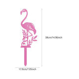 Maxbell Flamingo Pink Decor Garden Stake Outdoor Animal Decor Spring Silhouette Yard Middle