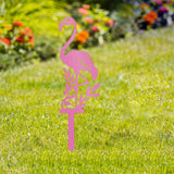 Maxbell Flamingo Pink Decor Garden Stake Outdoor Animal Decor Spring Silhouette Yard Middle