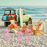 Maxbell Flamingo Pink Decor Garden Stake Outdoor Animal Decor Spring Silhouette Yard Middle