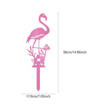 Maxbell Flamingo Pink Decor Garden Stake Outdoor Animal Decor Spring Silhouette Yard Right