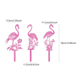 Maxbell Flamingo Pink Decor Garden Stake Outdoor Animal Decor Spring Silhouette Yard Left Middle Right
