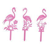 Maxbell Flamingo Pink Decor Garden Stake Outdoor Animal Decor Spring Silhouette Yard Left Middle Right