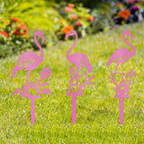 Maxbell Flamingo Pink Decor Garden Stake Outdoor Animal Decor Spring Silhouette Yard Left Middle Right