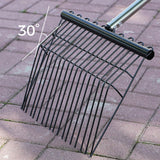 Maxbell Garden Leaves Rake Lightweight Portable Good Helper Sturdy Adjustable Handle