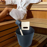Maxbell Sauna Bucket with Ladle Practical Wooden Handle for Household Bathroom Hotel