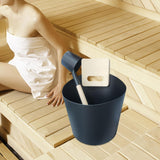 Maxbell Sauna Bucket with Ladle Practical Wooden Handle for Household Bathroom Hotel