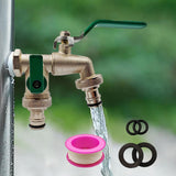 Maxbell Garden Hose Splitter 2 Way with Double Outlet Brass Hose Connector Water Tap