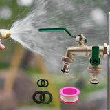 Maxbell Garden Hose Splitter 2 Way with Double Outlet Brass Hose Connector Water Tap