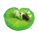 Maxbell Frog Statue Decorative Gift Resin Figurine for Outdoor Courtyard Balcony
