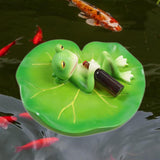 Maxbell Frog Statue Decorative Gift Resin Figurine for Outdoor Courtyard Balcony