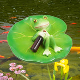 Maxbell Frog Statue Decorative Gift Resin Figurine for Outdoor Courtyard Balcony