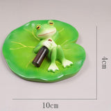 Maxbell Frog Statue Decorative Gift Resin Figurine for Outdoor Courtyard Balcony