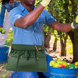 Maxbell Garden Apron Lightweight Adjustable Convenient Utility Harvest Picking Apron Green