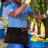 Maxbell Garden Apron Lightweight Adjustable Convenient Utility Harvest Picking Apron Black
