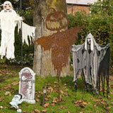 Maxbell Pumpkin Ghost Stake Spooky Halloween Outdoor Decoration for Home Patio Porch