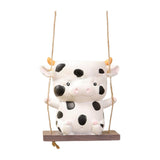 Maxbell Cow Figurine Hanging Planter Pot Versatile Lovely for Courtyards Decor Resin