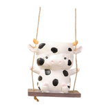 Maxbell Cow Figurine Hanging Planter Pot Versatile Lovely for Courtyards Decor Resin