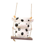 Maxbell Cow Figurine Hanging Planter Pot Versatile Lovely for Courtyards Decor Resin