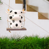 Maxbell Cow Figurine Hanging Planter Pot Versatile Lovely for Courtyards Decor Resin
