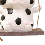 Maxbell Cow Figurine Hanging Planter Pot Versatile Lovely for Courtyards Decor Resin