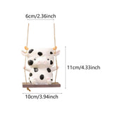 Maxbell Cow Figurine Hanging Planter Pot Versatile Lovely for Courtyards Decor Resin