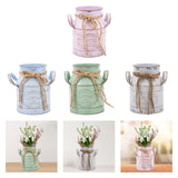 Maxbell Farmhouse Flower Planter Sturdy Bucket Container for Patios Balconies Party Pink