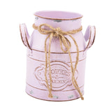 Maxbell Farmhouse Flower Planter Sturdy Bucket Container for Patios Balconies Party Pink