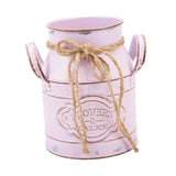 Maxbell Farmhouse Flower Planter Sturdy Bucket Container for Patios Balconies Party Pink